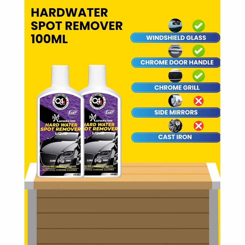 Q4 EVER Auto Care Glass Polish Hard Water Spot Remover (Liquid)