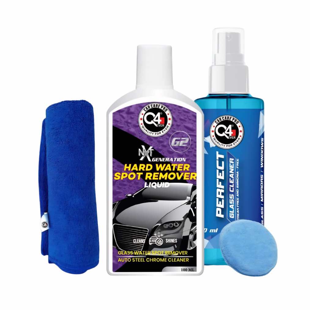 Q4 EVER Auto Care Glass Polish Hard Water Spot Remover (Liquid)