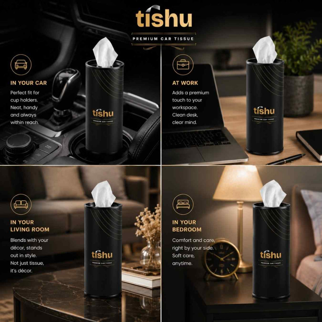 Tishu Premium Soft Round Tissue(pack of 3)