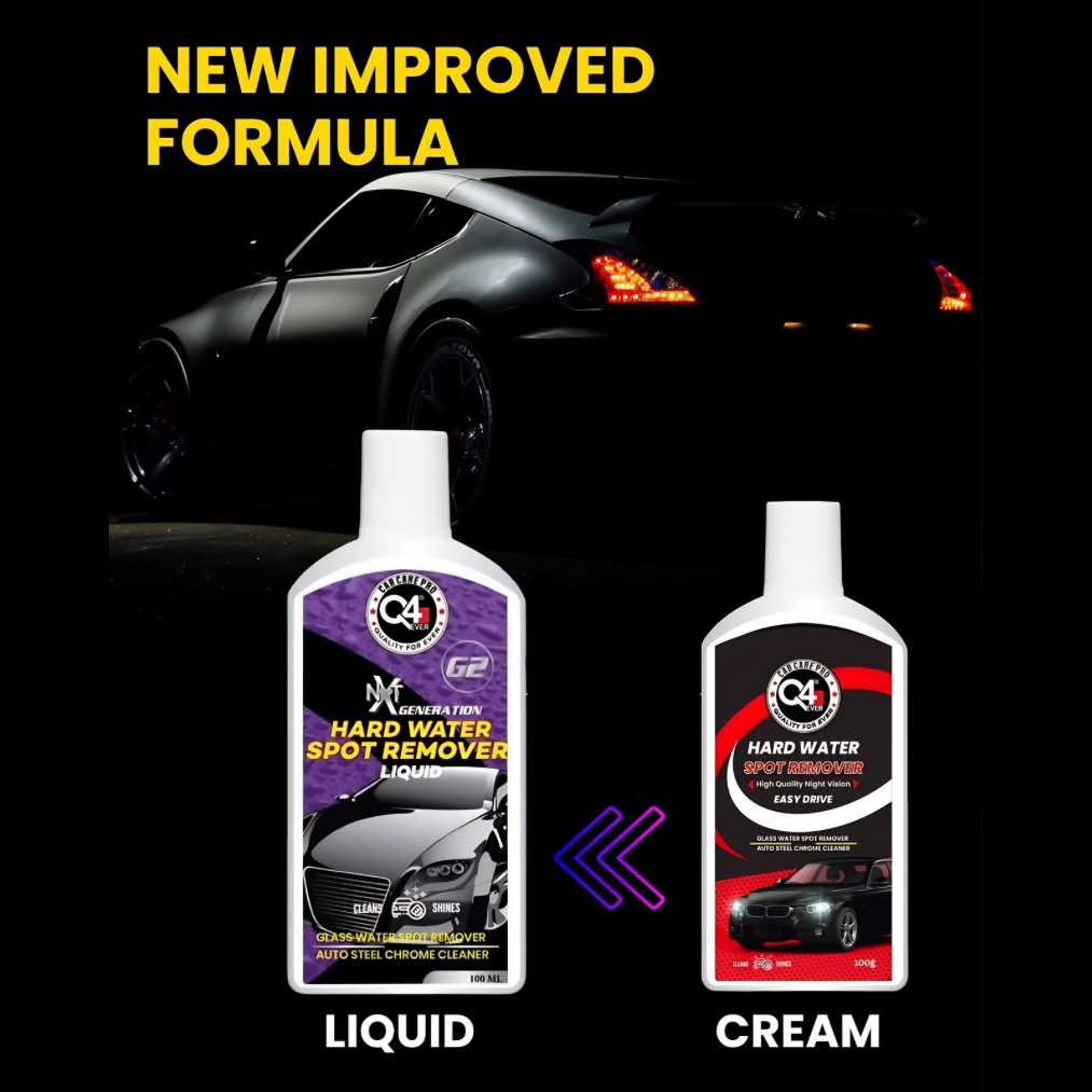 Q4 EVER Auto Care Glass Polish Hard Water Spot Remover (Liquid)