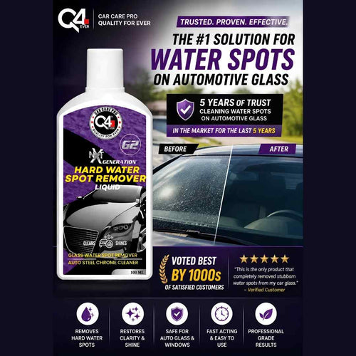 Q4 EVER Auto Care Glass Polish Hard Water Spot Remover (Liquid)