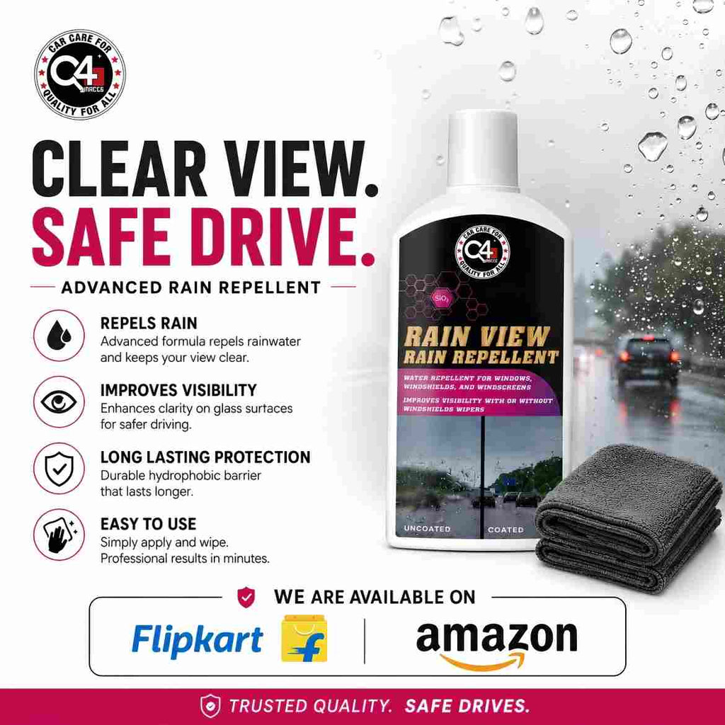 Q4 ever Rain View Rain Repellent | see clearly. Drive safely