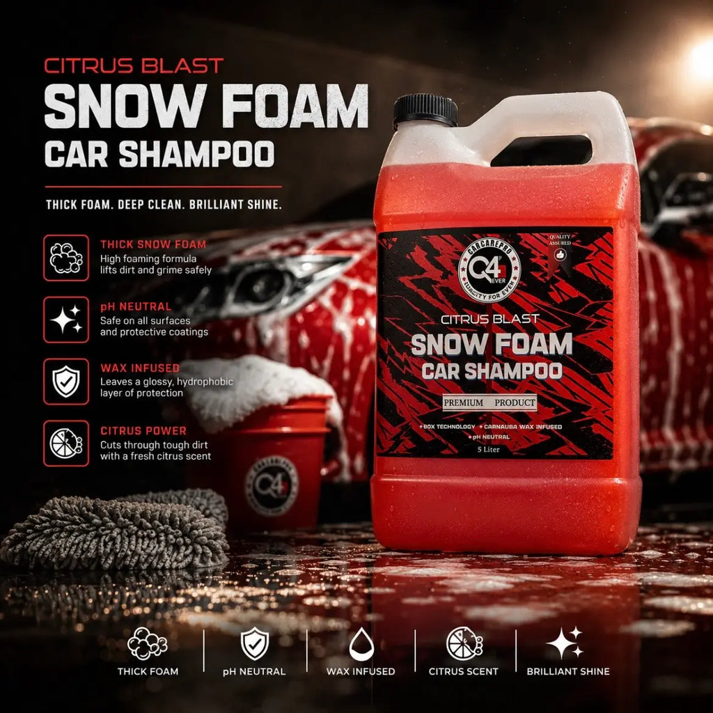 Q4 EVER Ultra Premium Snow Foam Car Shampoo -5 KG | Premium Brazilian Carnauba Wax | BBX Technology | PH Nuetral