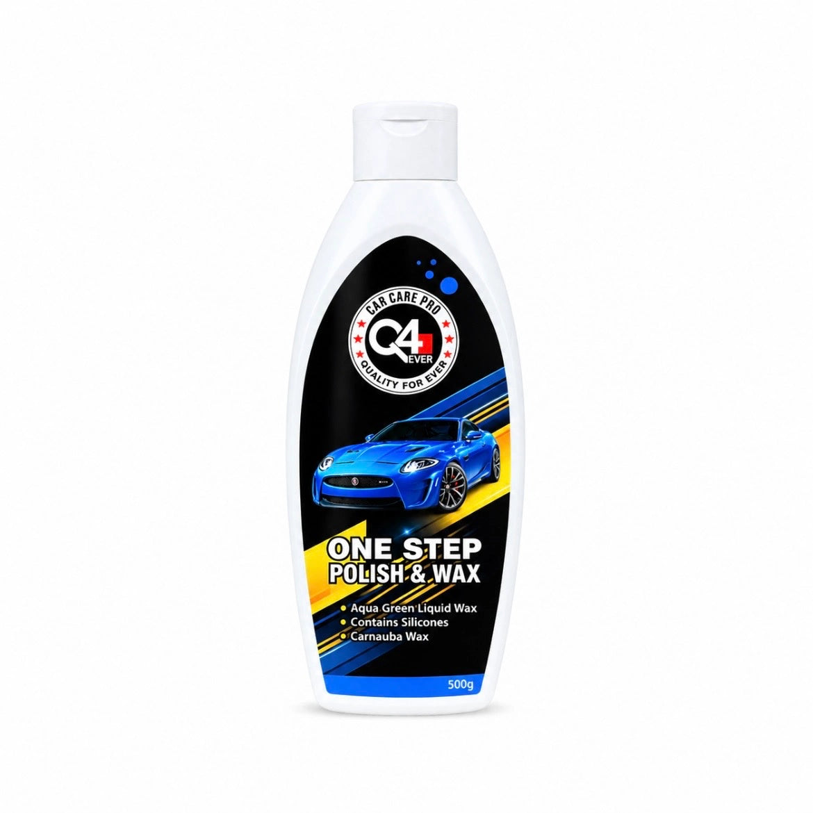 Q4 EVER One Step Polish & Wax 500g | Carnauba Wax Car Polish with Gloss & Paint Protection