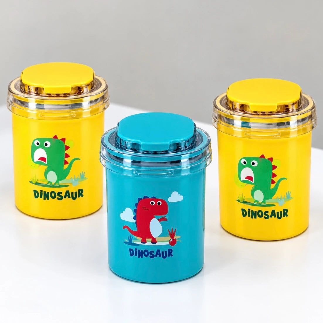 Kids 2-in-1 Dinosaur Lunch Box with Water Bottle | Cute Cartoon Design | Portable School Food & Drink Container